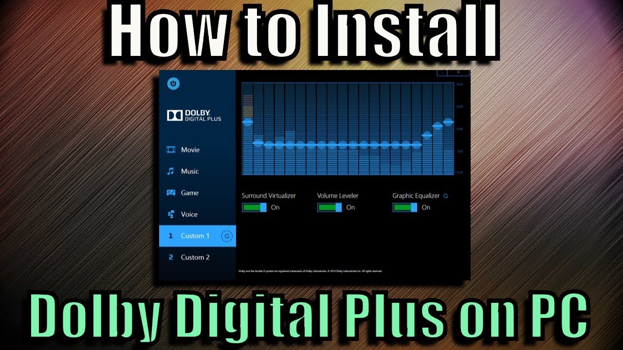 Dolby digital plus audio driver 7.5.1.1 download
